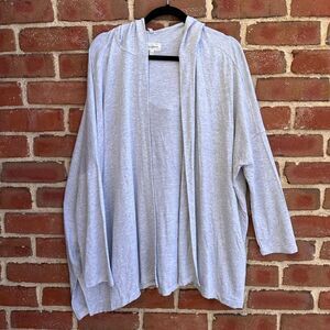 Lou & Grey long sleeve hooded open front lounge cardigan women's XXL